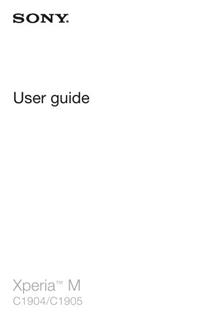 Sony Xperia M manual. Tablet Instructions.